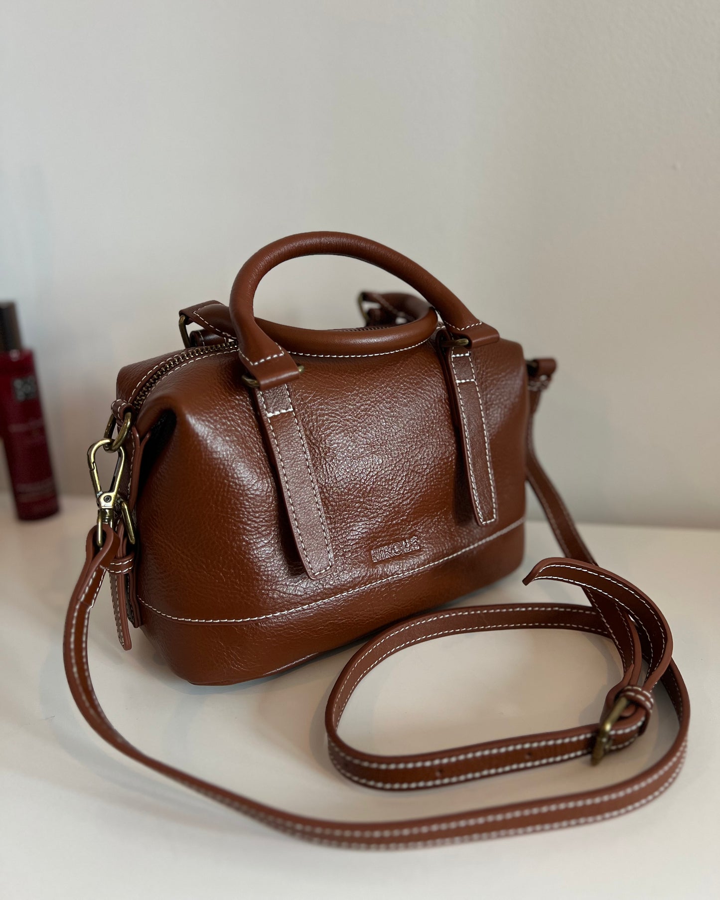 NIKOLÈ Caramel Tote – skórzana torebka damska, elegancka torba na co dzień