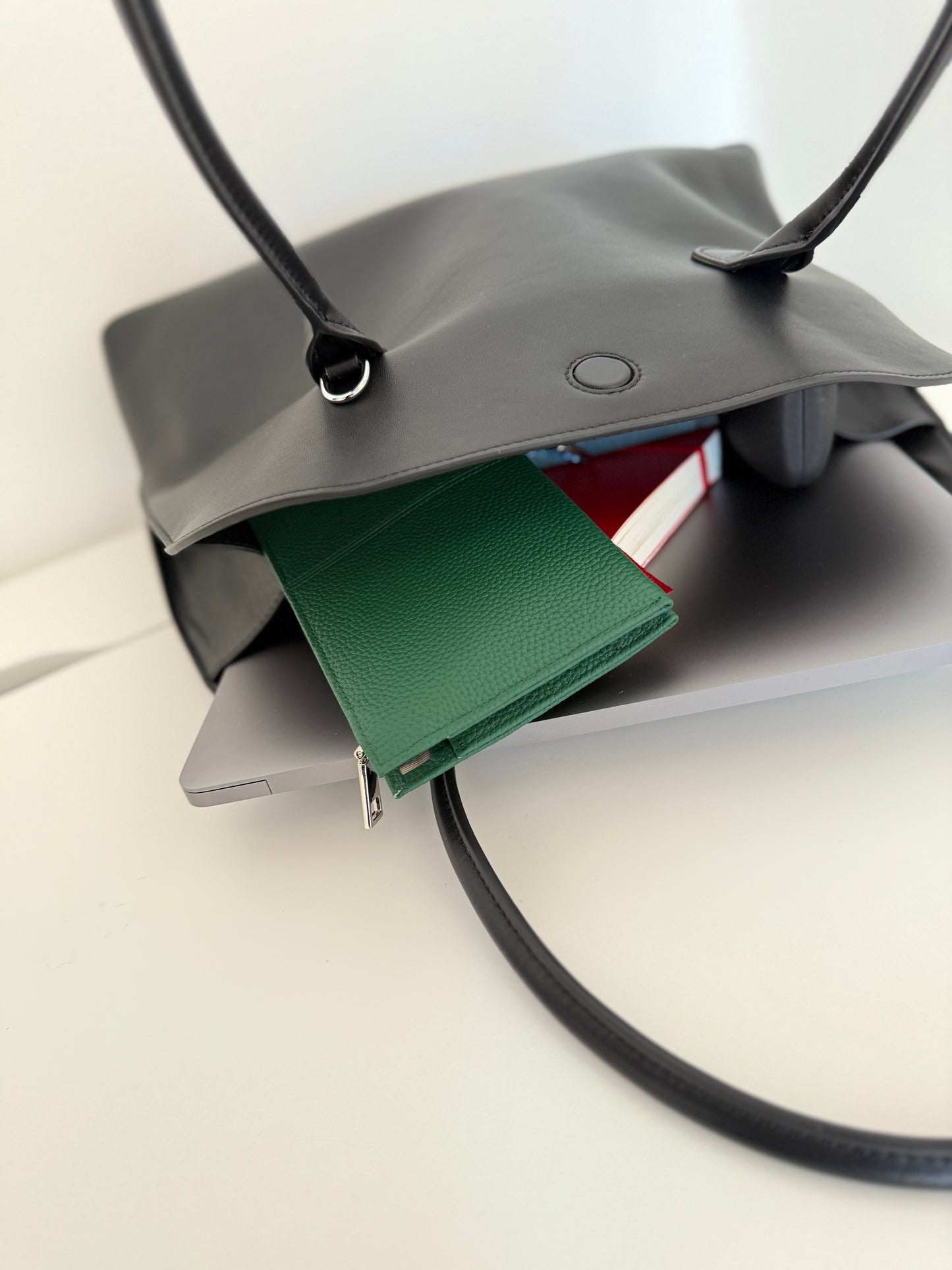 Office Tote – Black Leather Bag