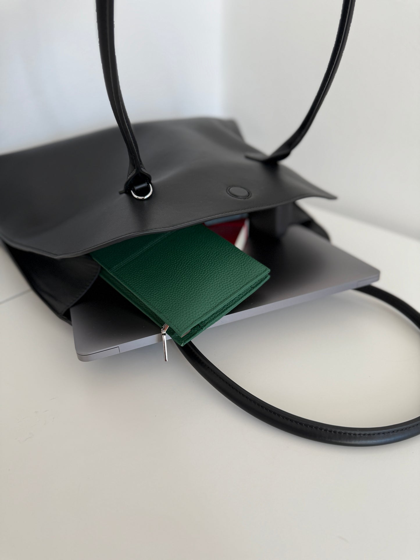 Office Tote – Black Leather Bag