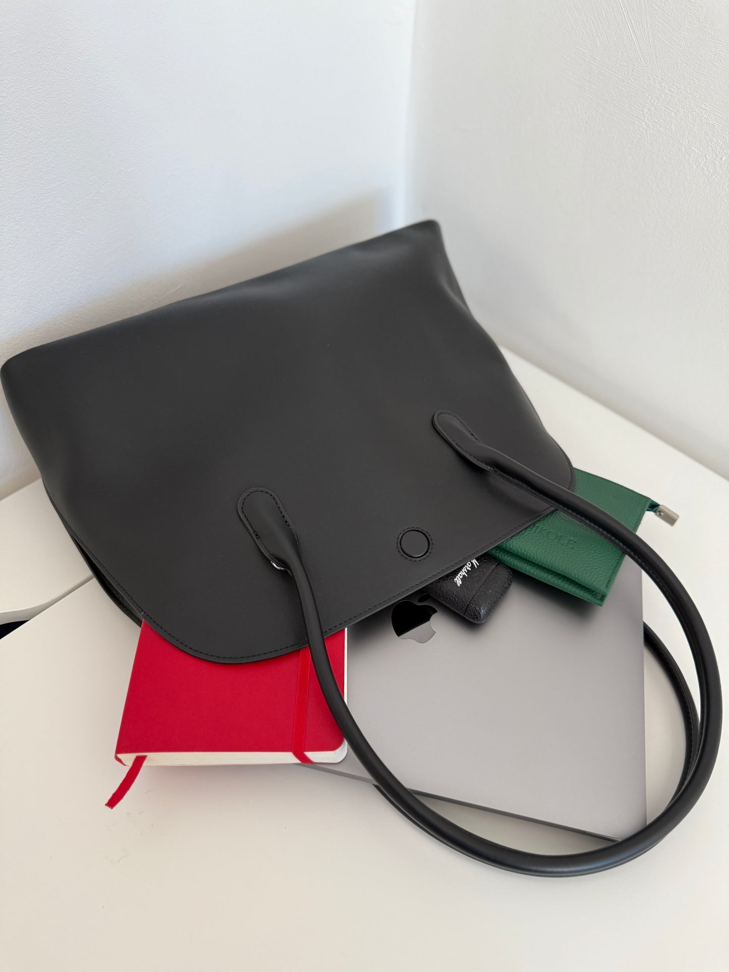 Office Tote – Black Leather Bag