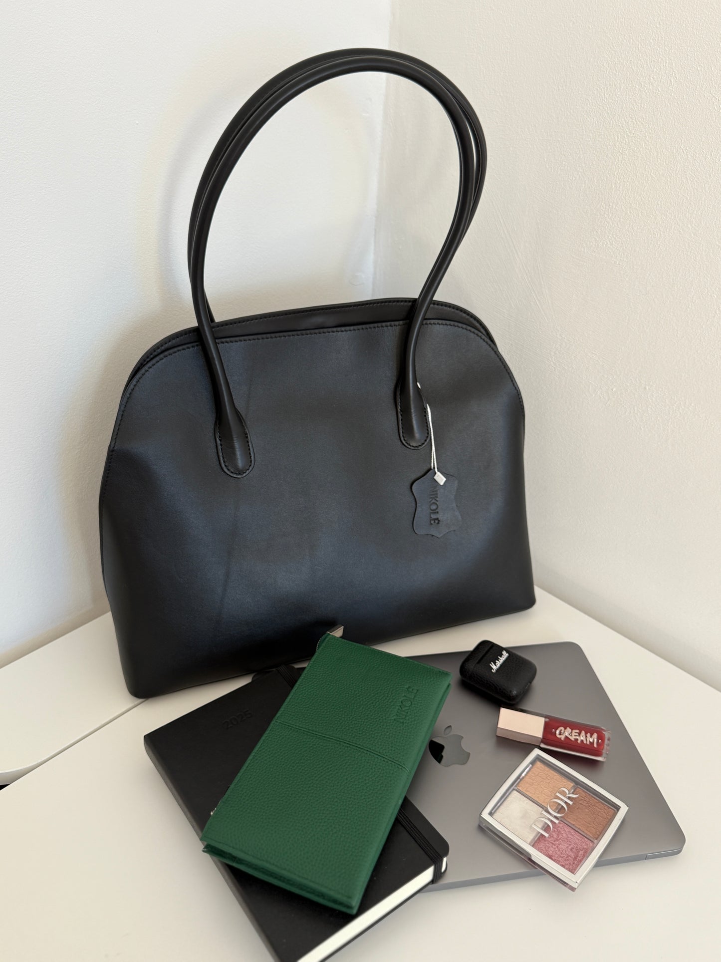 Office Tote – Black Leather Bag