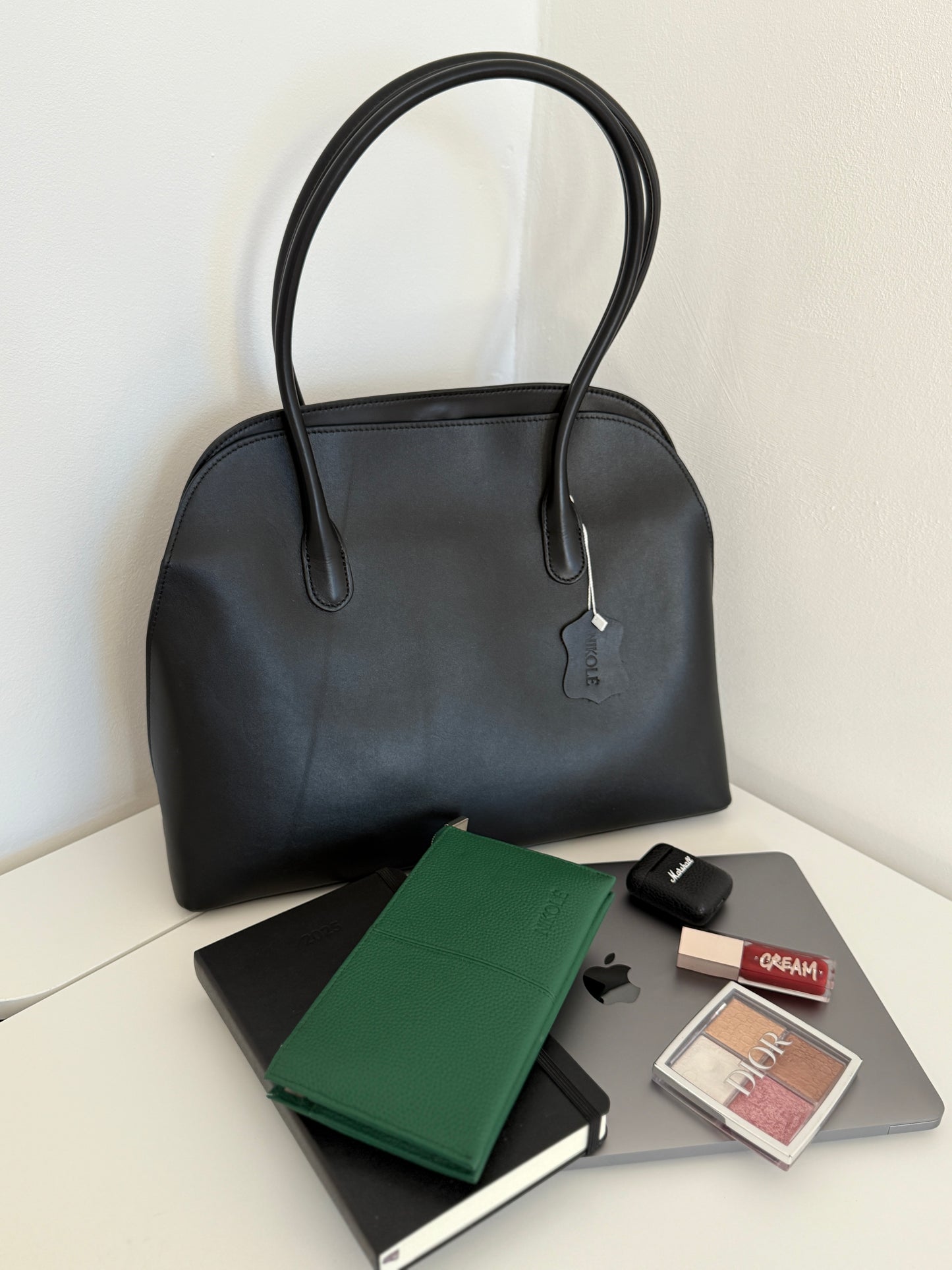 Office Tote – Black Leather Bag