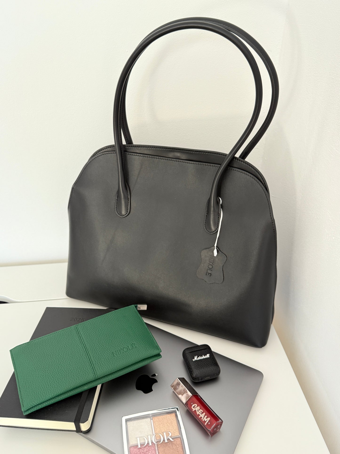 Office Tote – Black Leather Bag