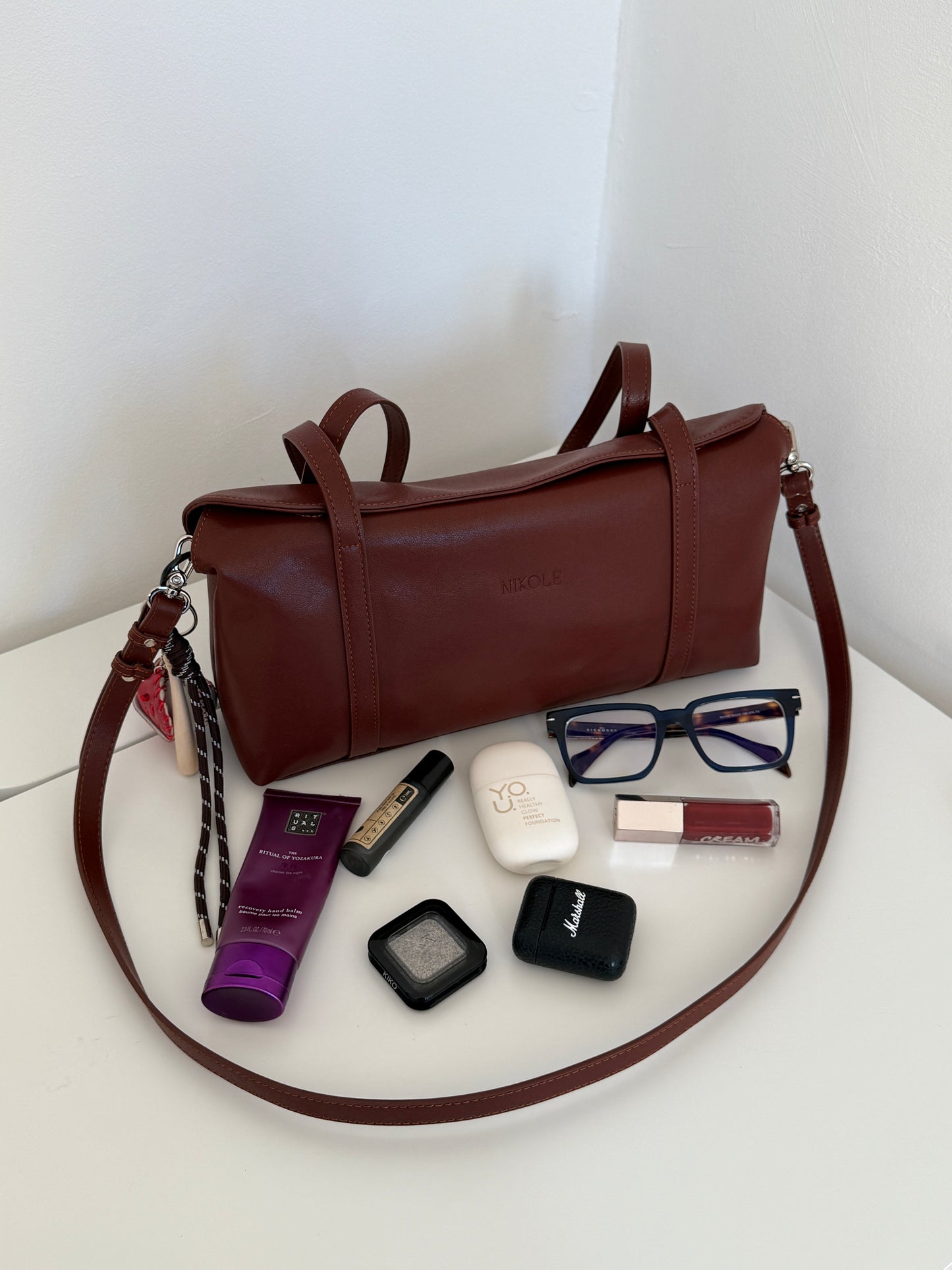 NIKOLÉ 'NATA' Leather Bag – Elegance in Chocolate Brown 🍫