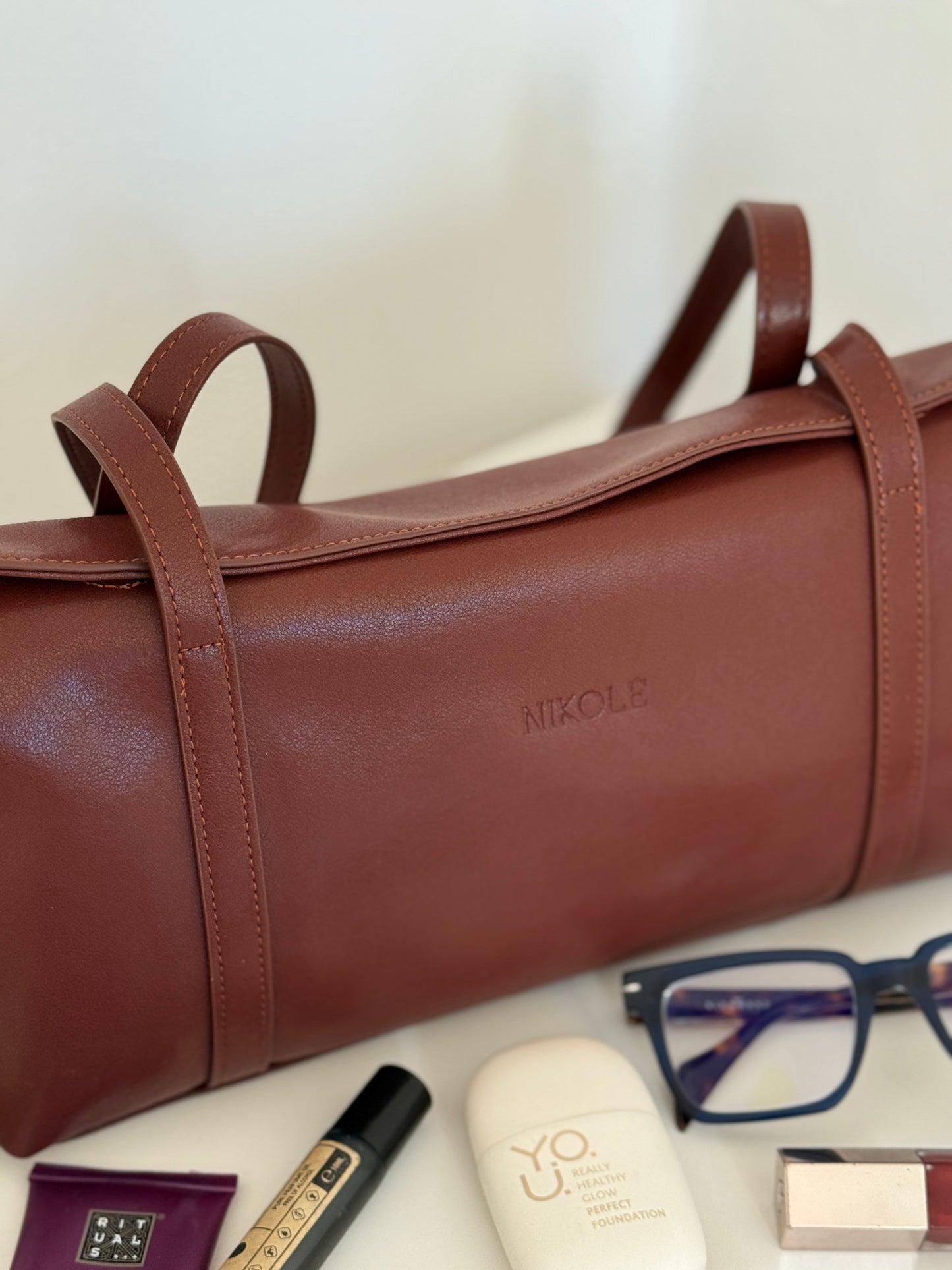 NIKOLÉ 'NATA' Leather Bag – Elegance in Chocolate Brown 🍫