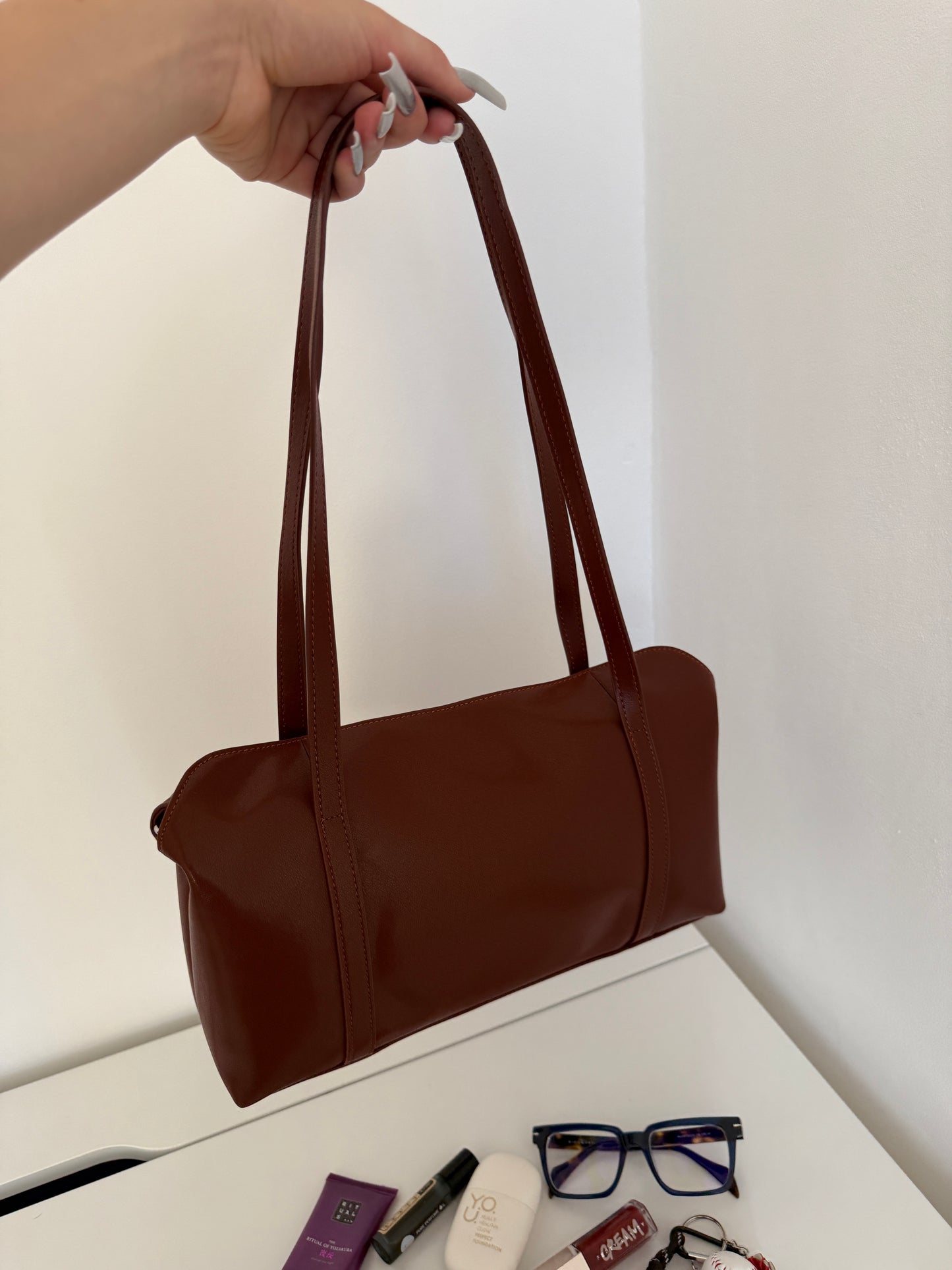 NIKOLÉ 'NATA' Leather Bag – Elegance in Chocolate Brown 🍫