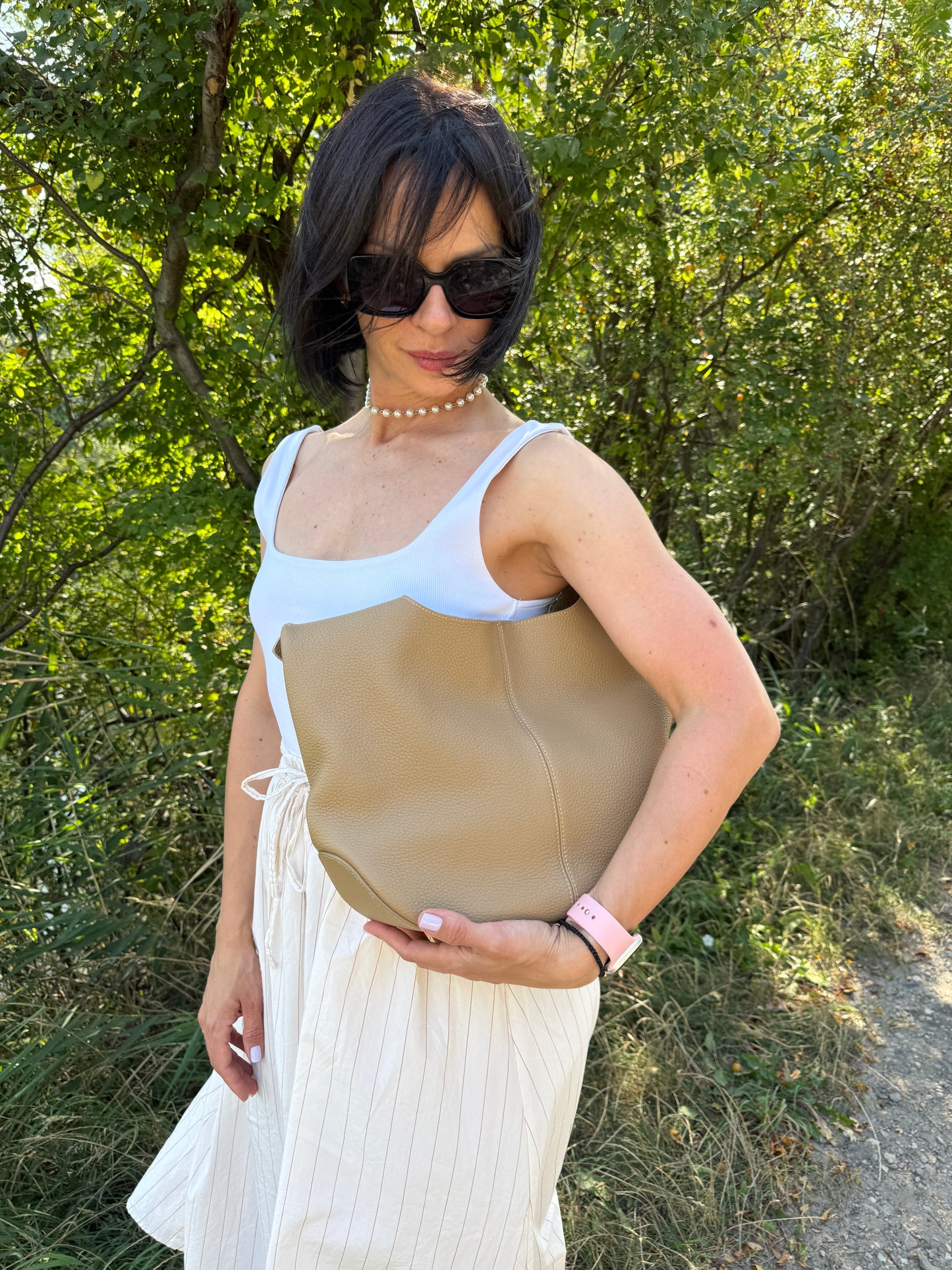 NIKOLÉ Kelly Latte – Elegant Leather Hobo Bag (Copy)