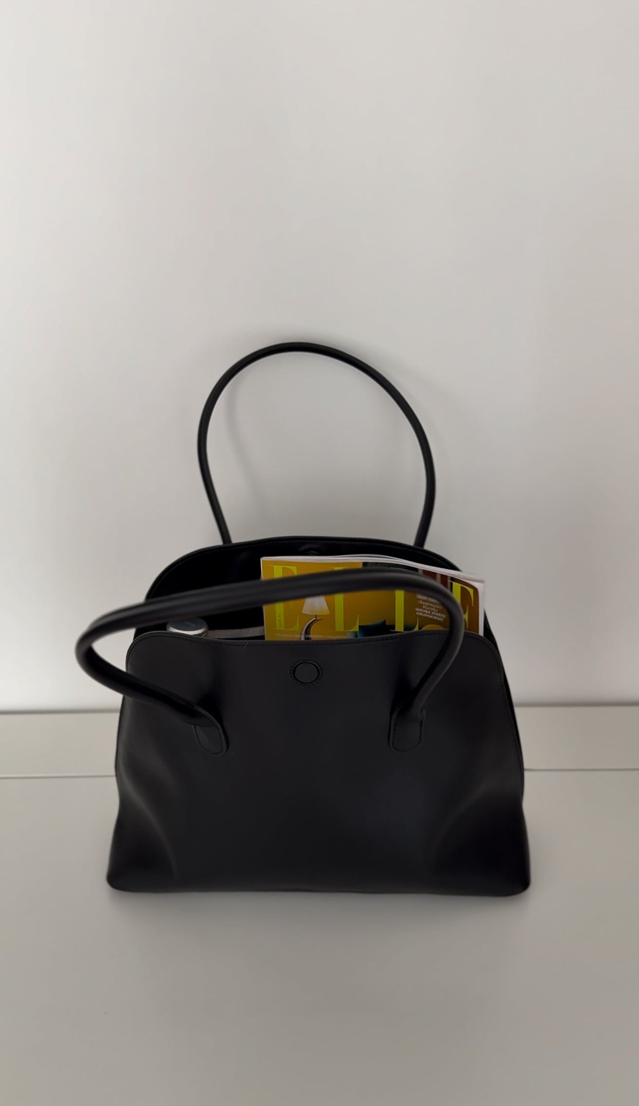 Office Tote – Black Leather Bag