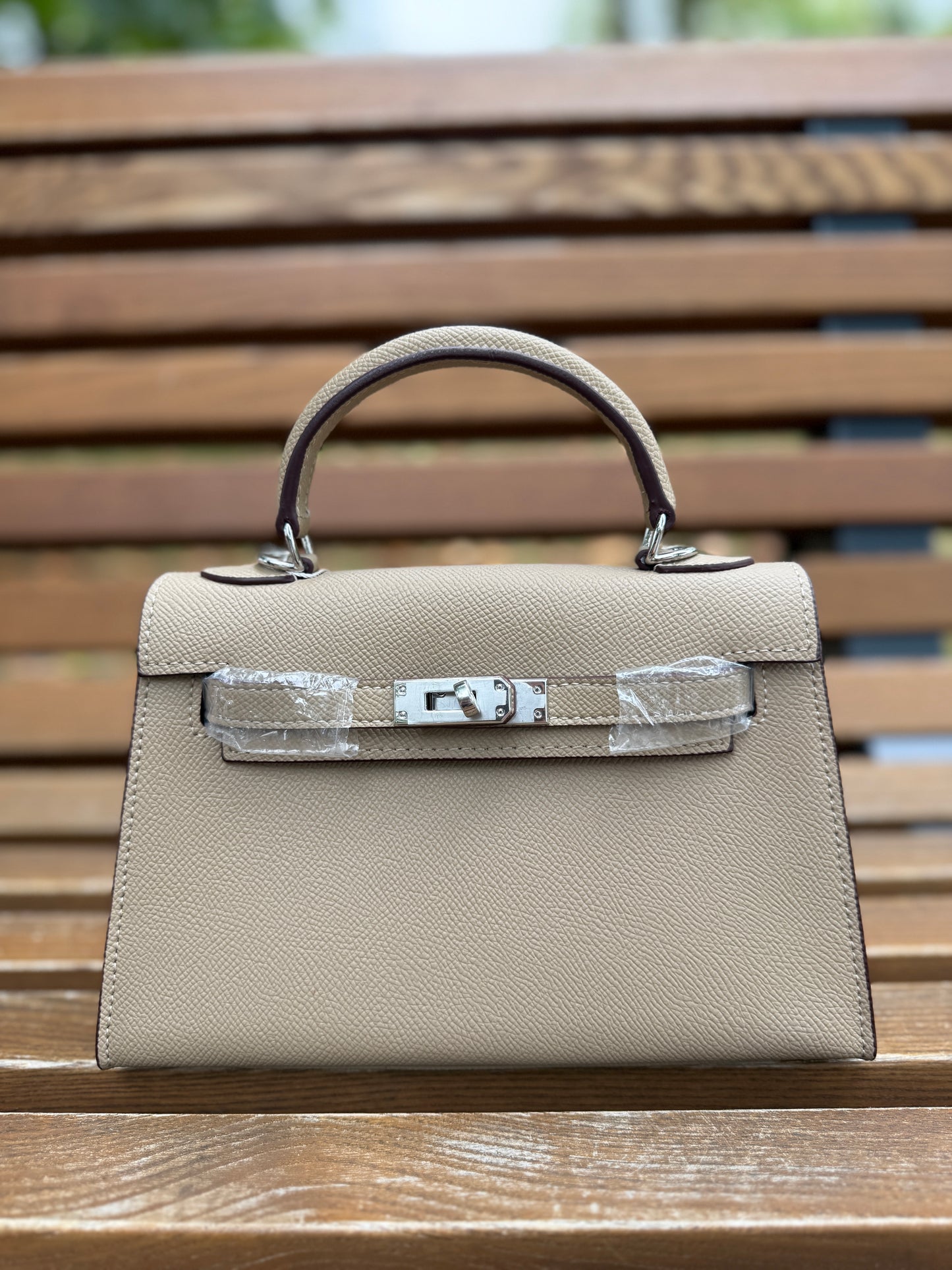 Lilu Taupe – Premium Natural Leather Bag