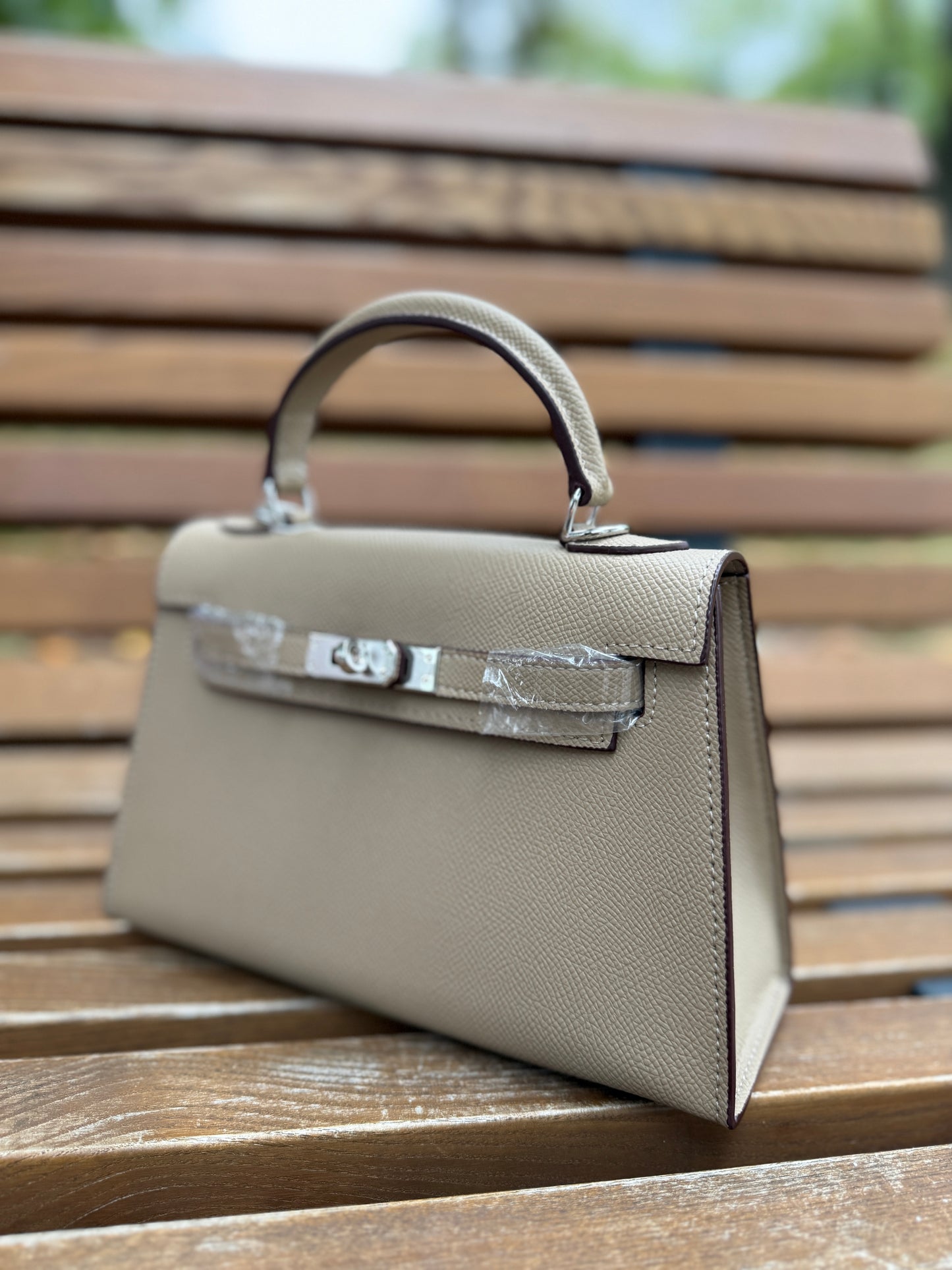 Lilu Taupe – Premium Natural Leather Bag