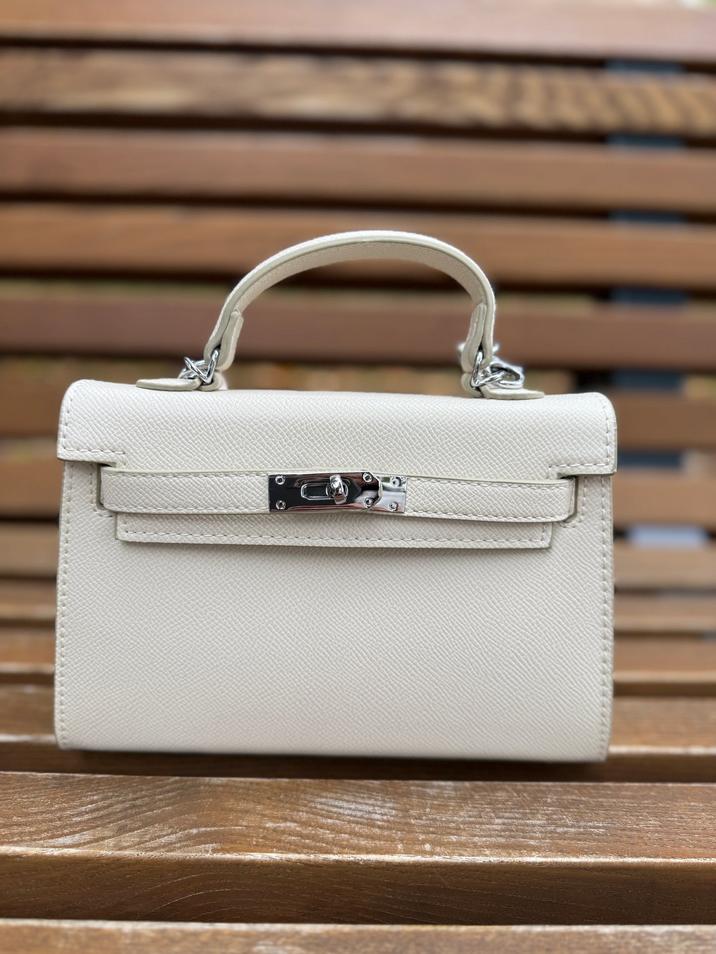 Lilu Ivory – Premium Natural Leather Bag