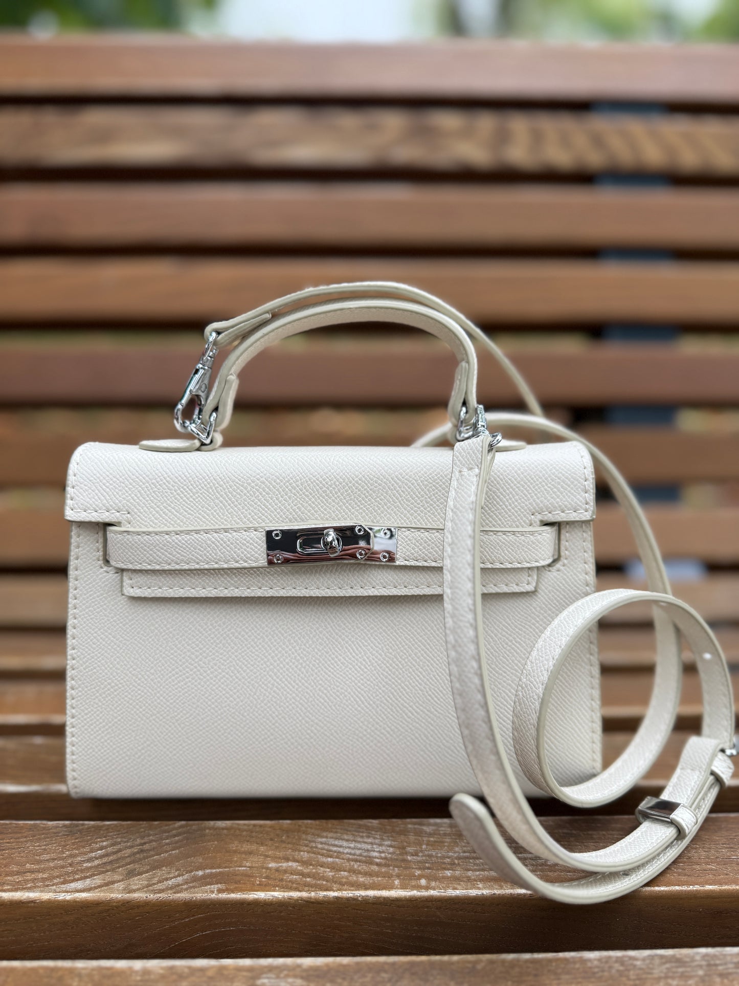 Lilu Ivory – Premium Natural Leather Bag