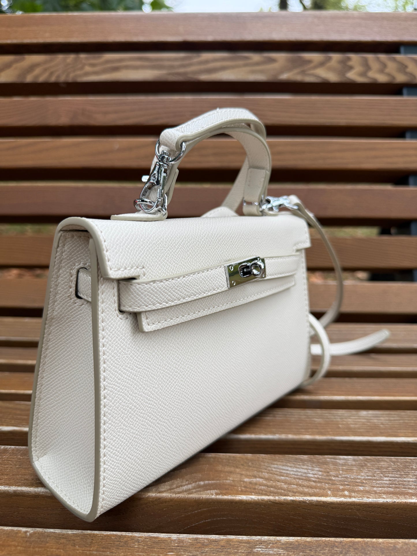 Lilu Ivory – Premium Natural Leather Bag