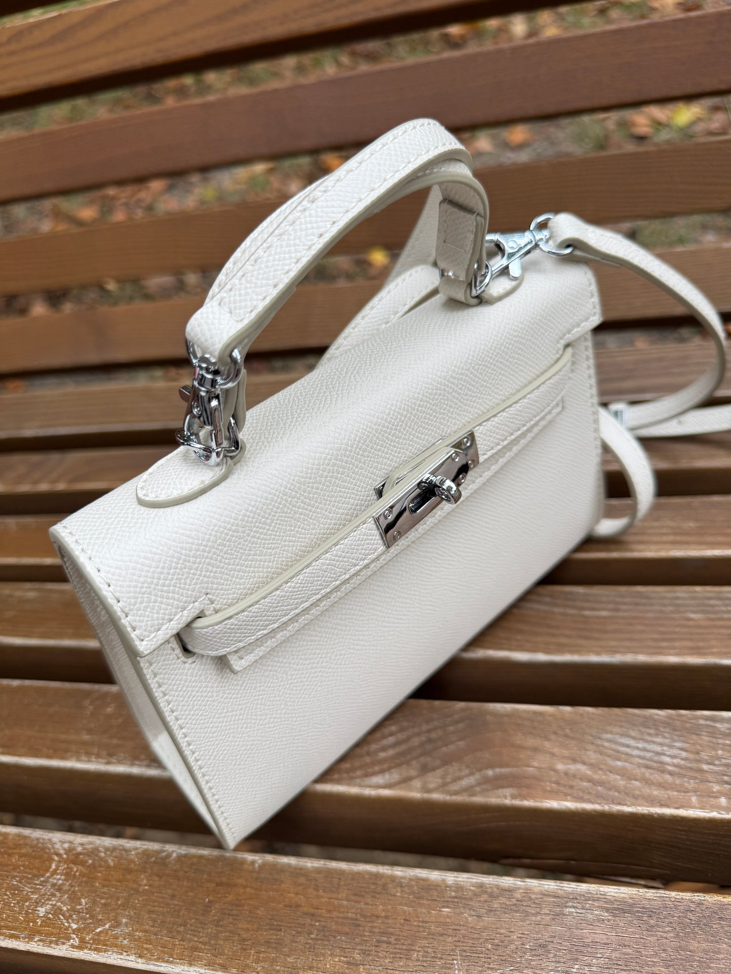 Lilu Ivory – Premium Natural Leather Bag