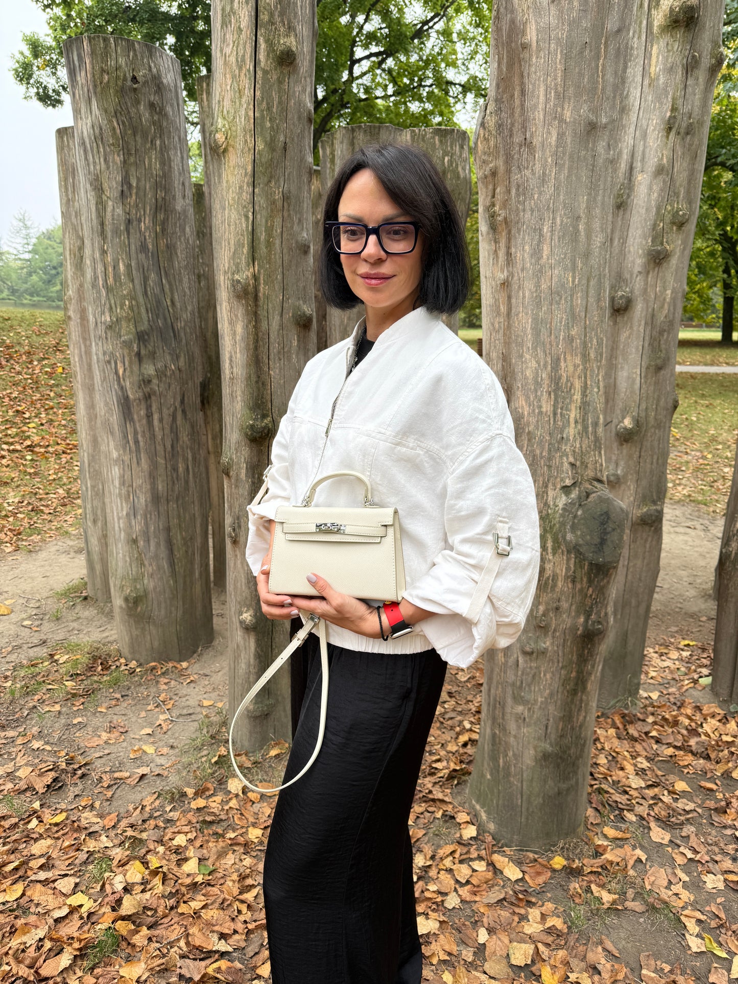 Lilu Ivory – Premium Natural Leather Bag