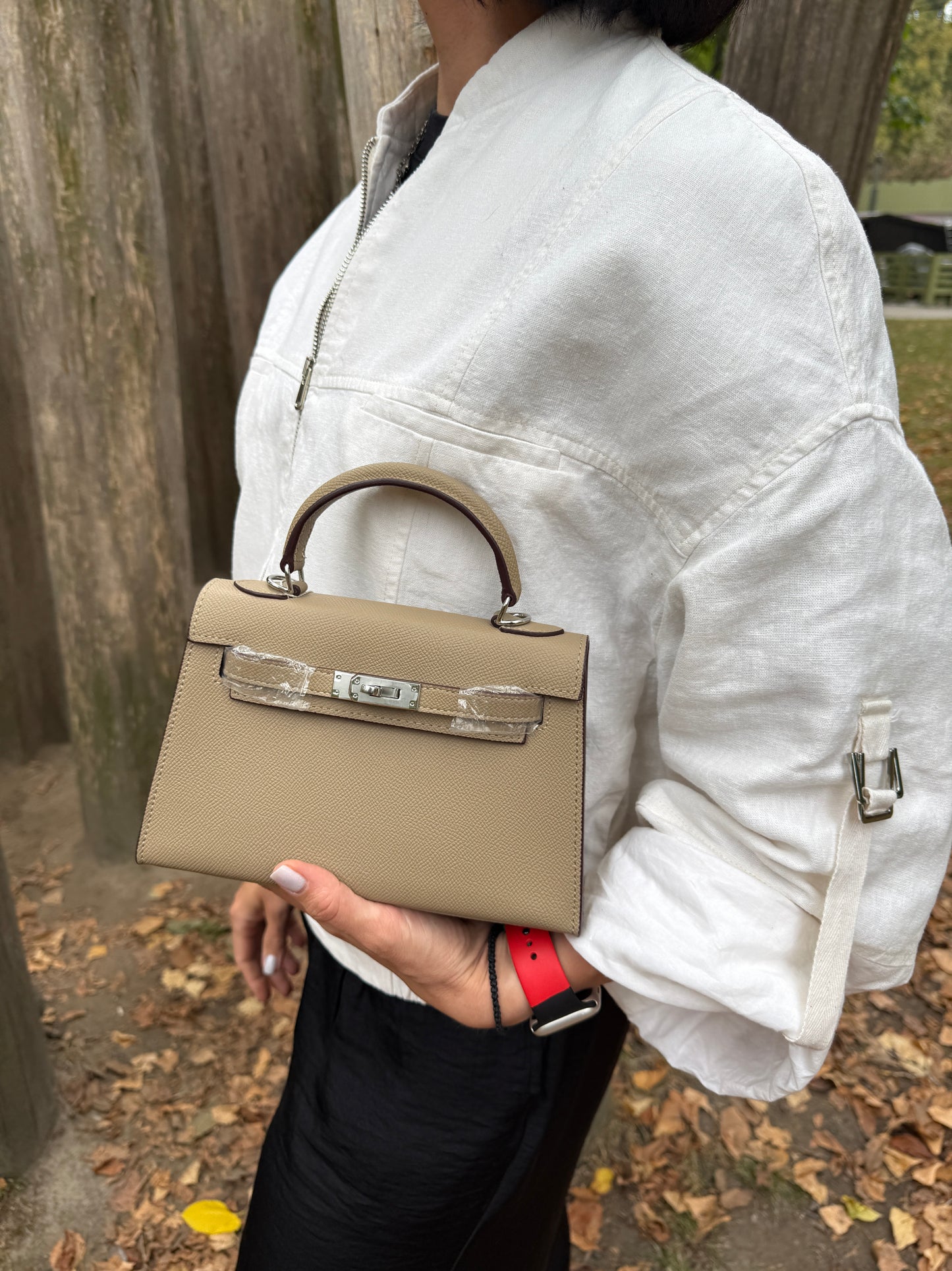 Lilu Taupe – Premium Natural Leather Bag