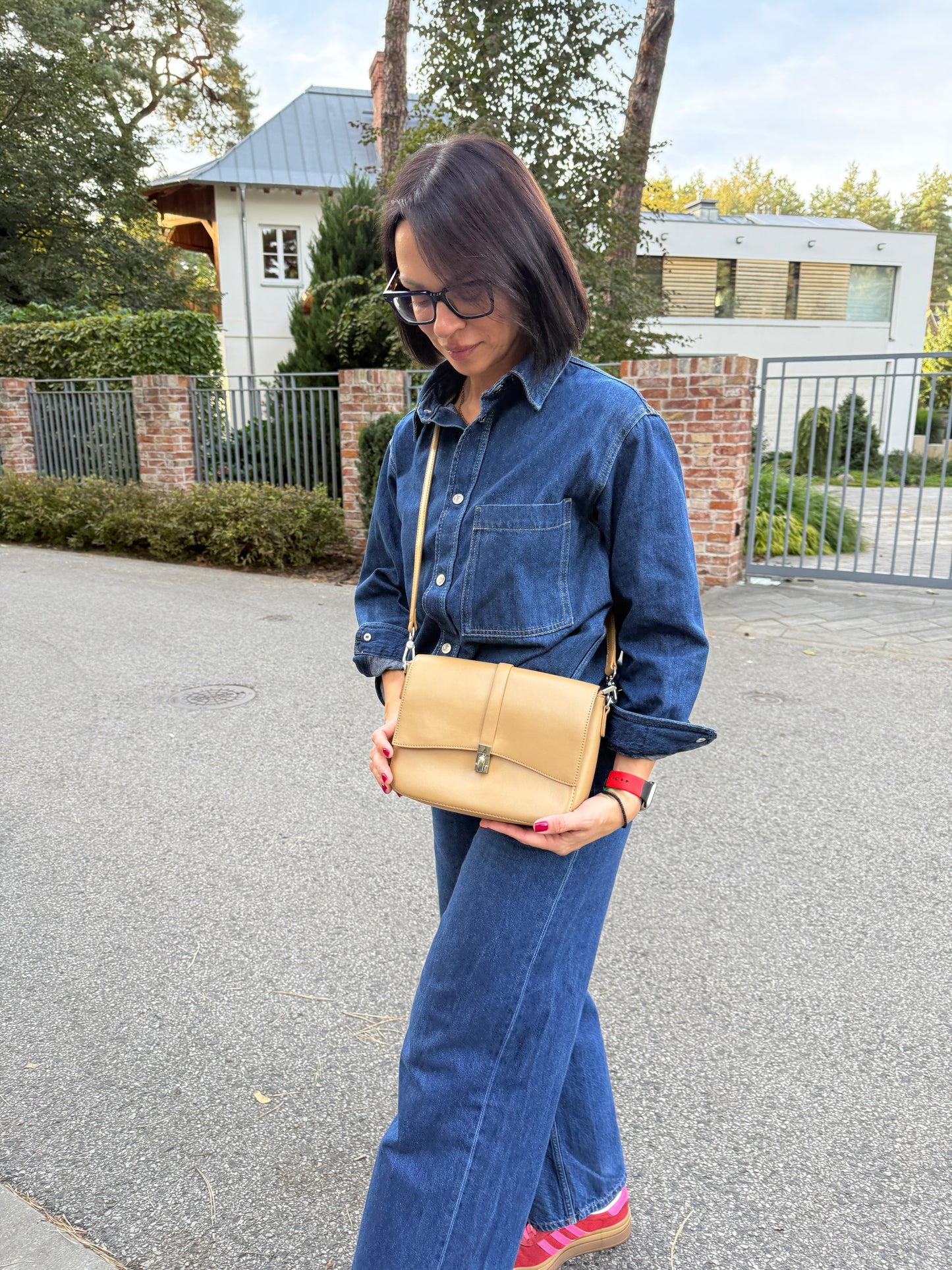 NIKOLÉ — Genuine Leather Caramel Bag